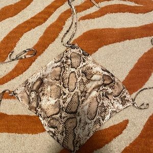 Snake skin crop top